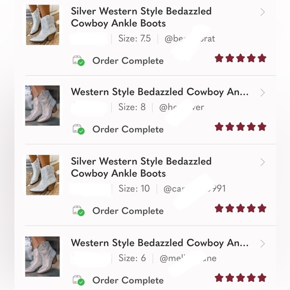 NEW Champagne Western Style Bedazzled Cowboy Ankle Boots - Picture 13 of 16